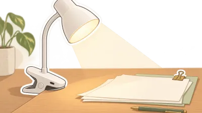年末の書類整理にクリップライトとネックライトはどっち？机を広く使うLED充電式の選び方